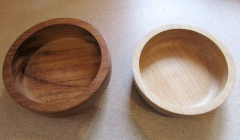 Alan Kite's commended bowl on the right